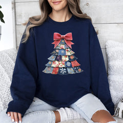 Christmas, Sewing, Faux Quilt, Cute, Santa Sweatshirt